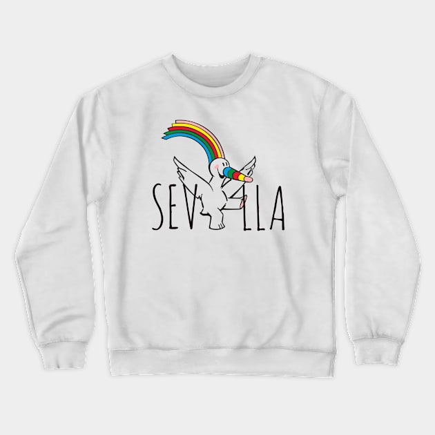 Sevilla Spain travel curro retro Sevilla curro expo92 travelling andalusia Crewneck Sweatshirt by Tropical Blood